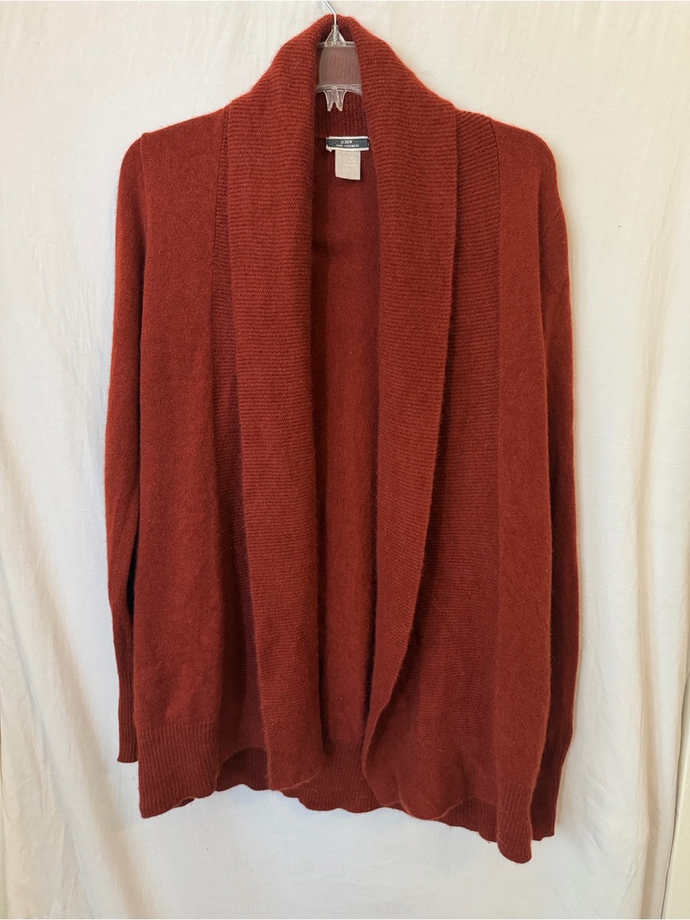 J.Crew 100% Cashmere Open Front Shawl Collar Cardigan S